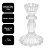 Castiçal de Vidro Transparente Porta Velas Luxo Flor Star Cristal 16cm x 8,5cm - Tuut - Imagem 5
