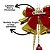 Sino Duplo Pingente Decorativo Natal Laço Merry Christmas Vermelho e Dourado 20cm - Imagem 2