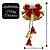 Sino Duplo Pingente Decorativo Natal Laço Merry Christmas Vermelho e Dourado 20cm - Imagem 4