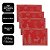 Jogo Americano Natalino PVC Vermelho Luxo 4 Peças Pinheiros e Rena 30x45cm - Magizi - Imagem 4