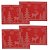 Jogo Americano Natalino PVC Vermelho Luxo 4 Peças Pinheiros e Rena 30x45cm - Magizi - Imagem 6