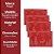Jogo Americano Natalino PVC Vermelho Luxo 4 Peças Pinheiros e Rena 30x45cm - Magizi - Imagem 7