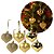 Kit Enfeites Natalinos para Árvore 6 Corações Decorativos Glitter Fosco e Brilho 4,5cm - Imagem 1