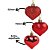 Kit 6 Pingentes Decorativos Coração Vermelho Enfeite para Árvore de Natal Glitter Fosco e Brilho 4,5cm - Imagem 5