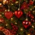 Kit 3 Pingentes Coração Vermelho Natal Enfeite para Árvore Decorativos Glitter Fosco e Brilho 4,5cm - Imagem 2