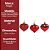 Kit 3 Pingentes Coração Vermelho Natal Enfeite para Árvore Decorativos Glitter Fosco e Brilho 4,5cm - Imagem 6