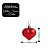 Kit 3 Pingentes Coração Vermelho Natal Enfeite para Árvore Decorativos Glitter Fosco e Brilho 4,5cm - Imagem 4