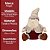 Papai Noel Decorativo Sentado Alpino Pelúcia Bege e Vinho Bordô Luxo 35cm - Magizi - Imagem 8