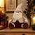 Papai Noel Decorativo Sentado Alpino Pelúcia Bege e Vinho Bordô Luxo 35cm - Magizi - Imagem 2