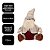 Papai Noel Decorativo Sentado Alpino Pelúcia Bege e Vinho Bordô Luxo 35cm - Magizi - Imagem 3