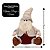 Papai Noel Decorativo Sentado Alpino Pelúcia Bege e Vinho Bordô Luxo 35cm - Magizi - Imagem 4