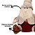 Papai Noel Decorativo Sentado Alpino Pelúcia Bege e Vinho Bordô Luxo 35cm - Magizi - Imagem 5
