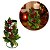 Castiçal Natalino Decorado Azevinhos Berries e Folhagens Luxo Base Aramada 25cm - Magizi - Imagem 1