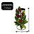 Castiçal Natalino Decorado Azevinhos Berries e Folhagens Luxo Base Aramada 25cm - Magizi - Imagem 4