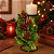 Castiçal Natalino Decorado Azevinhos Berries e Folhagens Luxo Base Aramada 25cm - Magizi - Imagem 2