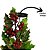 Castiçal Natalino Decorado Azevinhos Berries e Folhagens Luxo Base Aramada 25cm - Magizi - Imagem 6