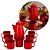 Jogo Bule Leiteira Esmaltada Vermelha 1,2 Litros e 6 Canecas 350ml - Yazi - Imagem 6