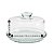 Queijeira de Vidro Base Textura Premium Com Tampa Transparente 21,5cm - Vitazza - Imagem 6