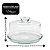Queijeira de Vidro Base Textura Premium Com Tampa Transparente 21,5cm - Vitazza - Imagem 5