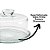 Queijeira de Vidro Base Textura Premium Com Tampa Transparente 21,5cm - Vitazza - Imagem 3