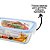 Pote Hermético de Vidro Borossilicato Retangular 640ml com 4 Travas - Quality House - Imagem 3