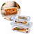 Kit 2 Potes Hermético de Vidro Borossilicato Retangular 1520ml e 640ml - Quality House - Imagem 1
