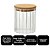 Pote Hermético Redondo Vidro Borossilicato Listrado Tampa de Bambu 550ml - Quality House - Imagem 8