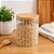 Pote Hermético Redondo Vidro Borossilicato Listrado Tampa de Bambu 550ml - Quality House - Imagem 3