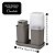 Kit Duo Banheiro 3 Peças Canelado Cinza Prime Porta Sabonete Líquido, Porta Escovas com Tampa e Bandeja - Imagem 5