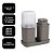 Kit Pia Banheiro 3 Peças Canelado Cinza Porta Sabonete Líquido, Porta Escovas com Tampa e Bandeja - Imagem 6