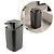 Porta Sabonete Líquido Cinza Design Canelado Prime 400ml - Usual - Imagem 1