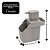 Dispenser Porta Detergente com Porta Esponja para Pia Cozinha Cinza Canelado Prime - Imagem 4
