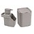 Kit Organizador para Pia de Cozinha 2 Peças Cinza Canelado Prime Porta Detergente e Lixeira 3 Litros - Imagem 7