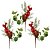Kit 3 Pick Natalino Azevinho Vermelho com Pinha Nevada e Folhagens Verdes Decorativo 16cm - Imagem 1
