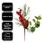 Kit 3 Pick Natalino Azevinho Vermelho com Pinha Nevada e Folhagens Verdes Decorativo 16cm - Imagem 5