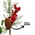 Pick Natalino Azevinho Vermelho com Pinha Nevada e Folhagens Verdes Decorativo 16cm - Imagem 6