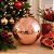 Bola de Natal Gigante 20cm Rosê Lisa Brilho Espelhado Prime - Mundial Casa - Imagem 1
