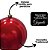 Kit 2 Bolas de Natal Gigante Vermelha 20cm Tradicional Brilho Espelhado com Cordão para Pendurar - Imagem 7