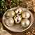 Jogo 6 Bolas de Natal Champanhe Premium Texturas Mistas 8cm Glitter, Brilho e Fosca - Mundial Casa - Imagem 1