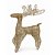 Rena Natalina Decorativa Aramada Champanhe Glitter e Lantejoulas Prime 48cm - Mundial Casa - Imagem 6