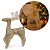 Rena Natalina Decorativa Aramada Champanhe Glitter e Lantejoulas Prime 48cm - Mundial Casa - Imagem 1