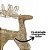 Rena Natalina Decorativa Aramada Champanhe Glitter e Lantejoulas Prime 48cm - Mundial Casa - Imagem 5