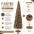 Árvore Decorativa Pinheiro Natal Champanhe Luxo Glitter e Lantejoulas 60cm - Mundial Casa - Imagem 2