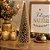 Árvore Decorativa Pinheiro Natal Champanhe Luxo Glitter e Lantejoulas 60cm - Mundial Casa - Imagem 3
