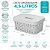 Kit 3 Cestos Organizadores Caixa Multiuso com Tampa Cinza Claro 20L, 11L e 4,5 Litros - Usual - Imagem 7
