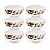 Kit 6 Tigelas Bowl Natalina em Melamina 300ml Folhagens e Azevinhos - Magizi - Imagem 1