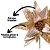 Kit 3 Flores Bico de Papagaio Pick Natal Luxo Rosê Gold Tecido Frisado Glitter e Lantejoulas 28cm - Imagem 8