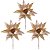 Kit 3 Flores Bico de Papagaio Pick Natal Luxo Rosê Gold Tecido Frisado Glitter e Lantejoulas 28cm - Imagem 1