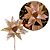 Kit 3 Flores Bico de Papagaio Pick Natal Luxo Rosê Gold Tecido Frisado Glitter e Lantejoulas 28cm - Imagem 6