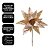 Flor Bico de Papagaio Pick Natal Luxo Rosê Gold Tecido Frisado Glitter e Lantejoulas 28cm - Imagem 4